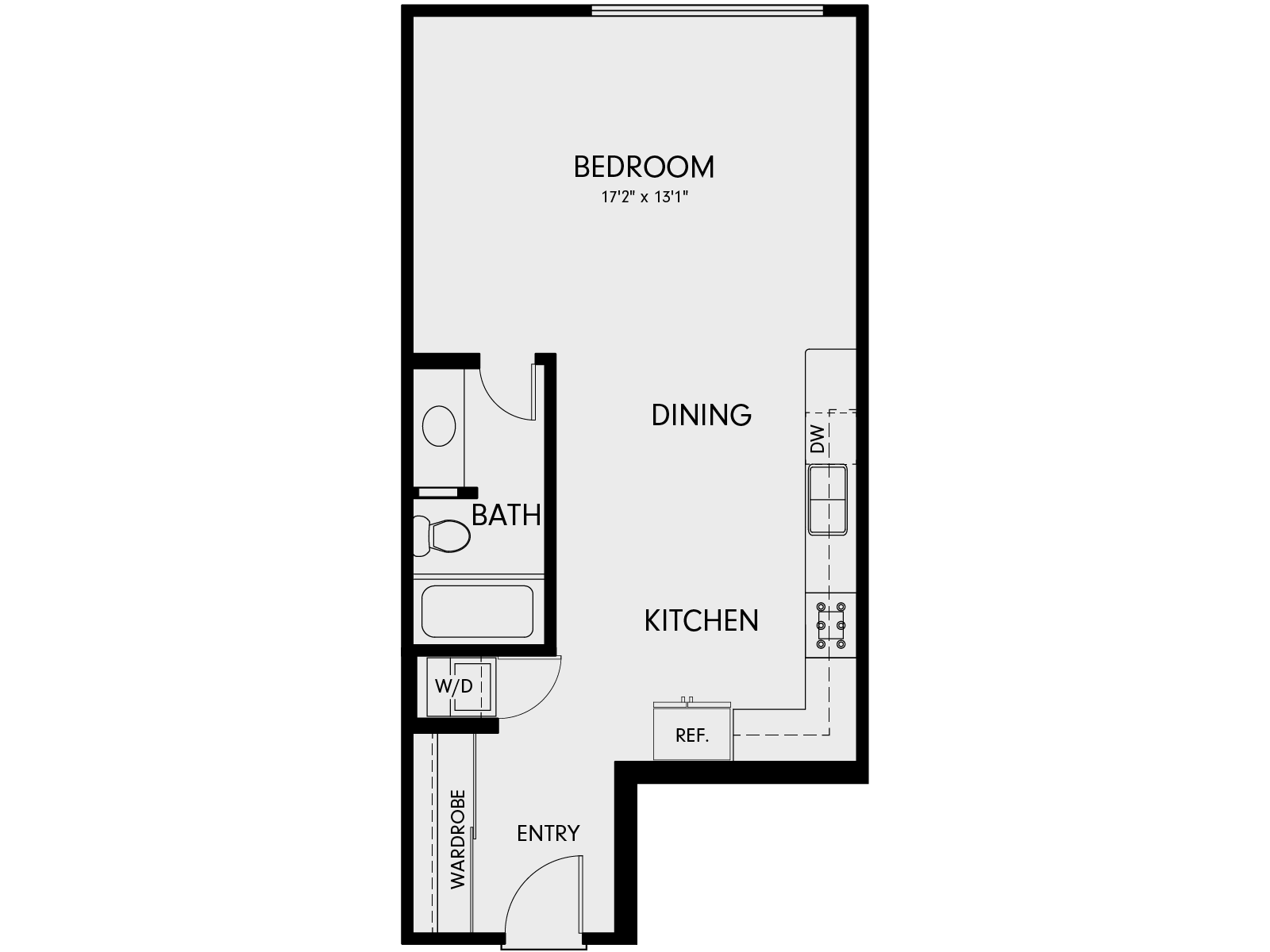Floor plan layout diagram for EF